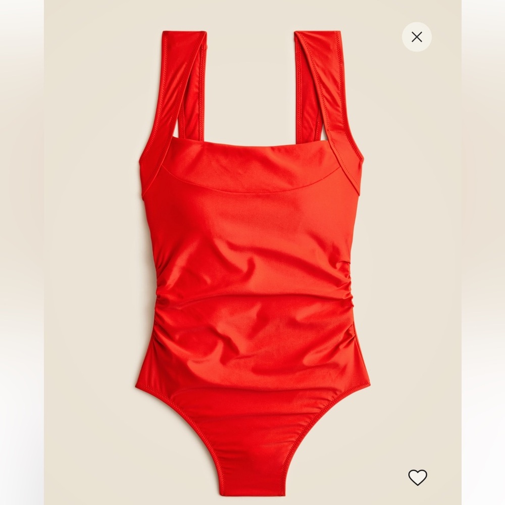 NWT J.Crew Nia Ruched Square One-piece